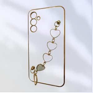 Maska Heart Chain za Samsung A24 bela