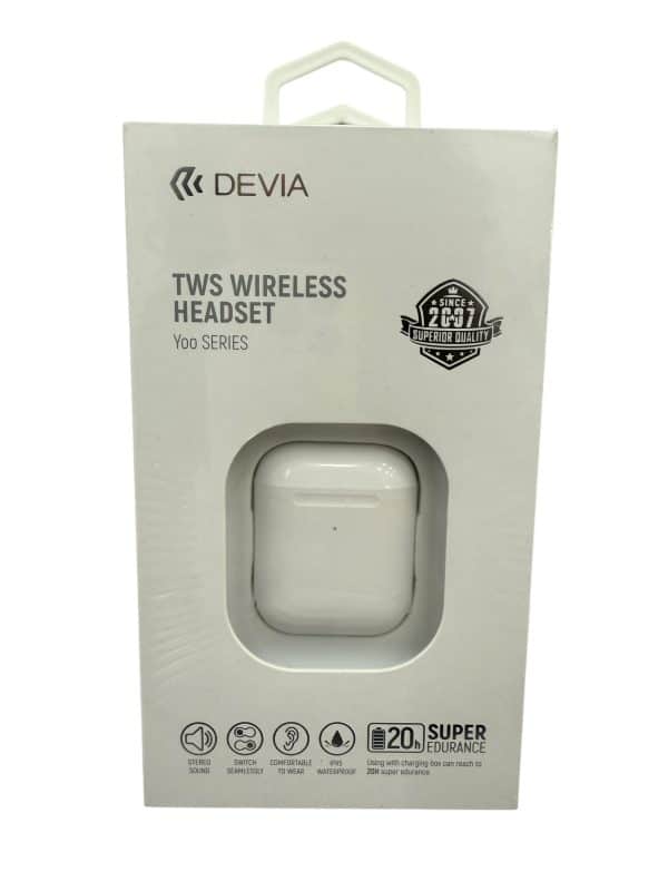 Devia bezicne slusalice airpods design bele
