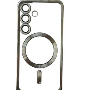 Maska metalik magsafe za Samsung S25 srebrna