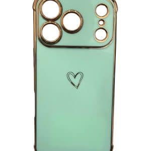 Maska Elegant heart za iPhone 17 pro max mint