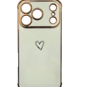 Maska Elegant heart za iPhone 17 pro max bela