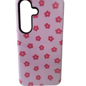 Maska Custom Fit za Samsung S25 flowers pink