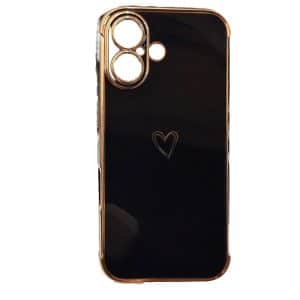 Maska Elegant heart za iPhone 16 crna