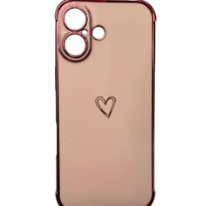 Maska Elegant heart za iPhone 16 roze