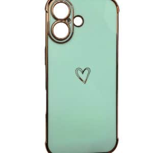 Maska Elegant heart za iPhone 16 mint