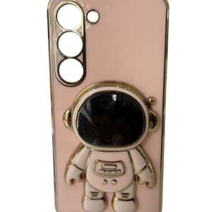 Maska astronaut stand za Samsung S23 roze