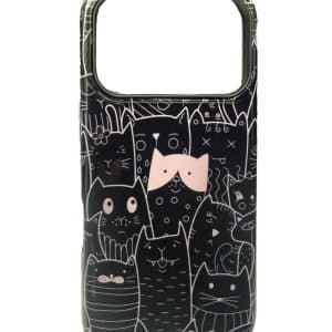 Maska Custom fit za iPhone 17 pro black cats