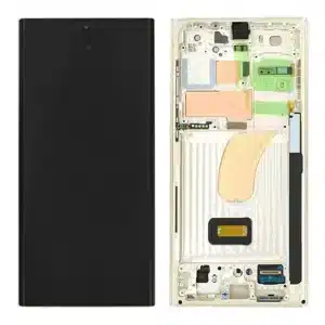 LCD ekran za Samsung S23 Ultra + touch screen + frame (okvir) SOFT oled beli